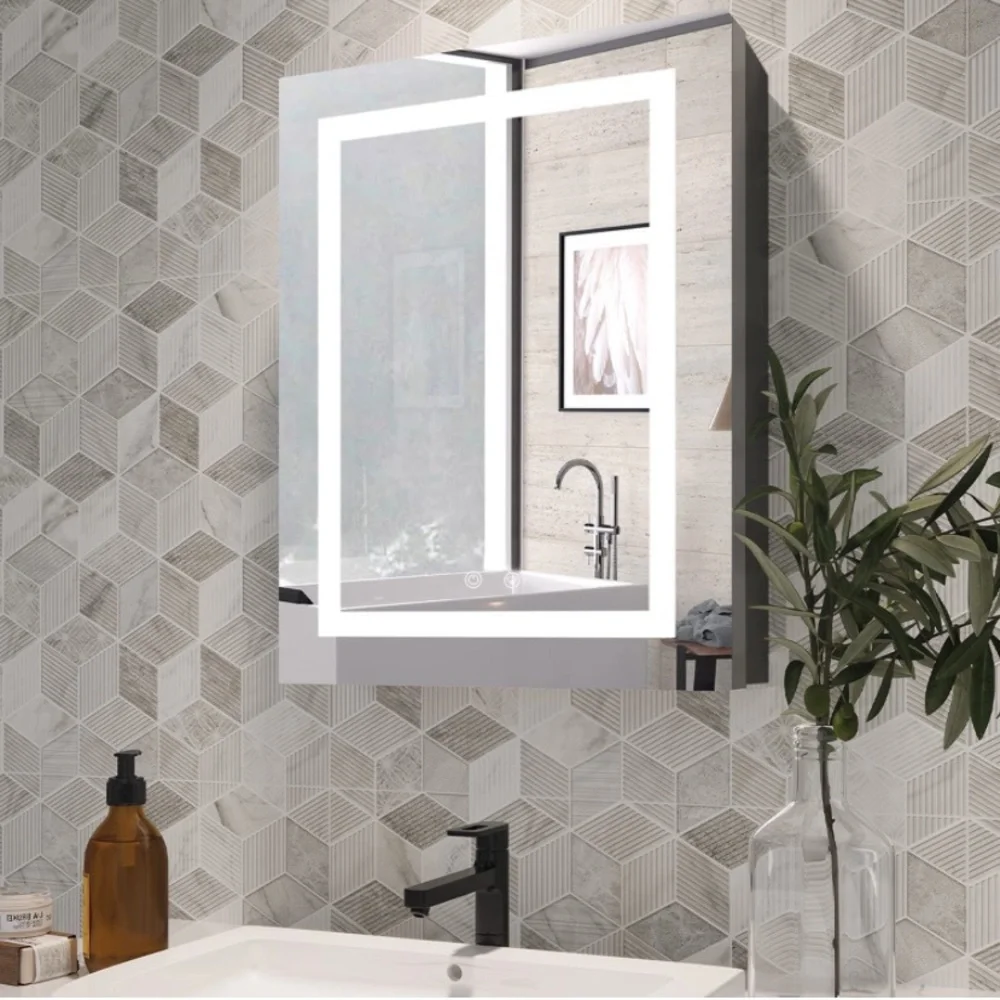 Bathroom Medicine Cabinet with Lights, LED Medicine Cabinet with Mirror